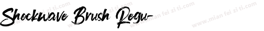 Shockwave Brush Regu字体转换